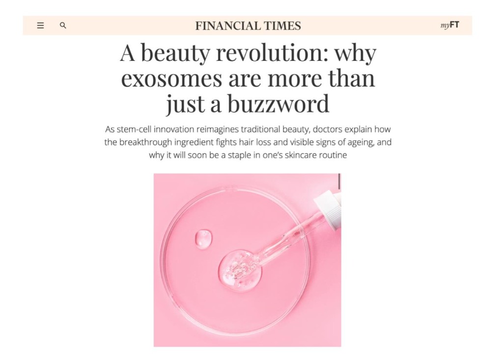 Financial Times — exosomes and beauty